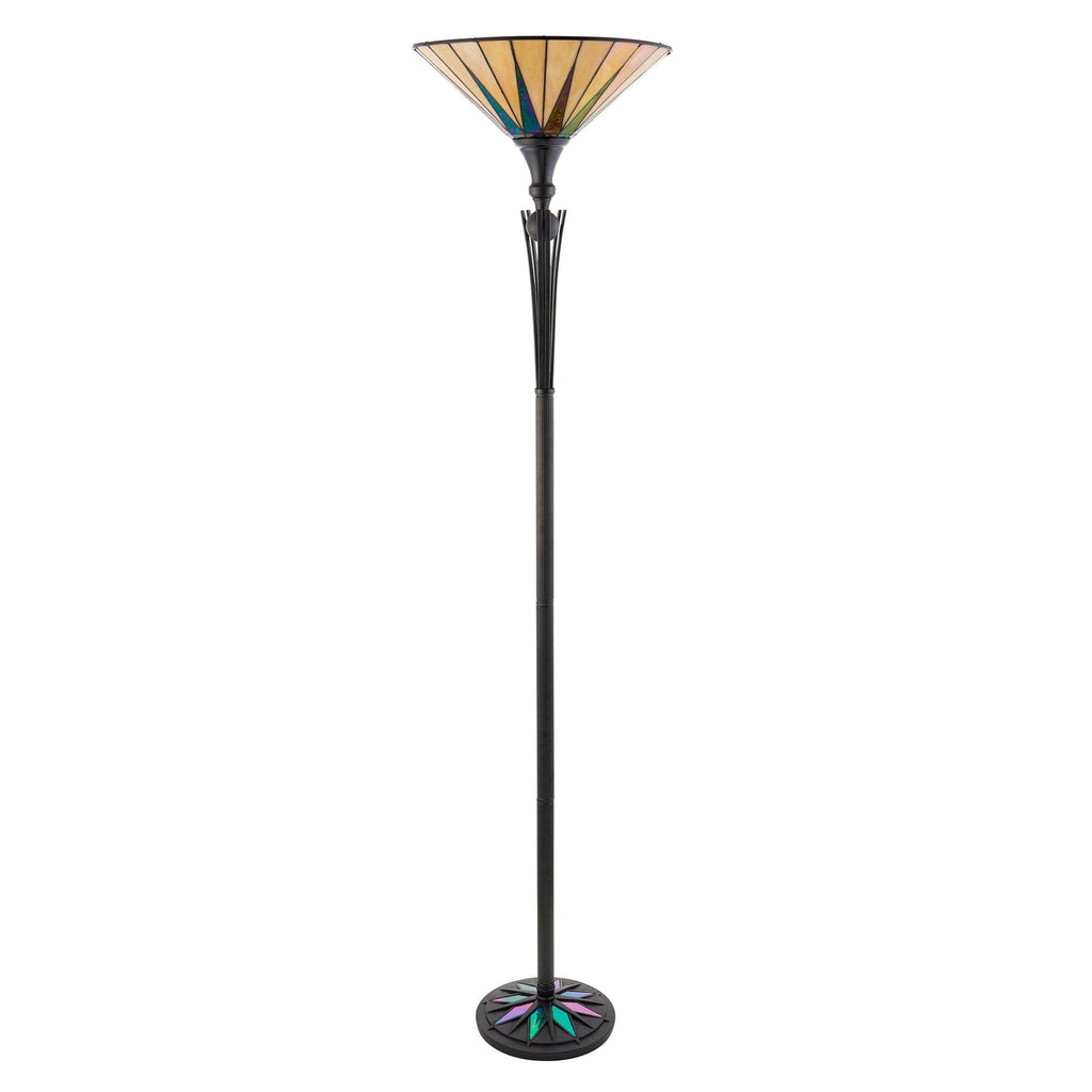 Lampada da Terra Tiffany Dark Star Uplighter Interiors 1900
