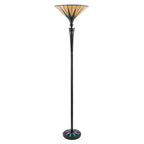 Lampada da Terra Tiffany Dark Star Uplighter Interiors 1900
