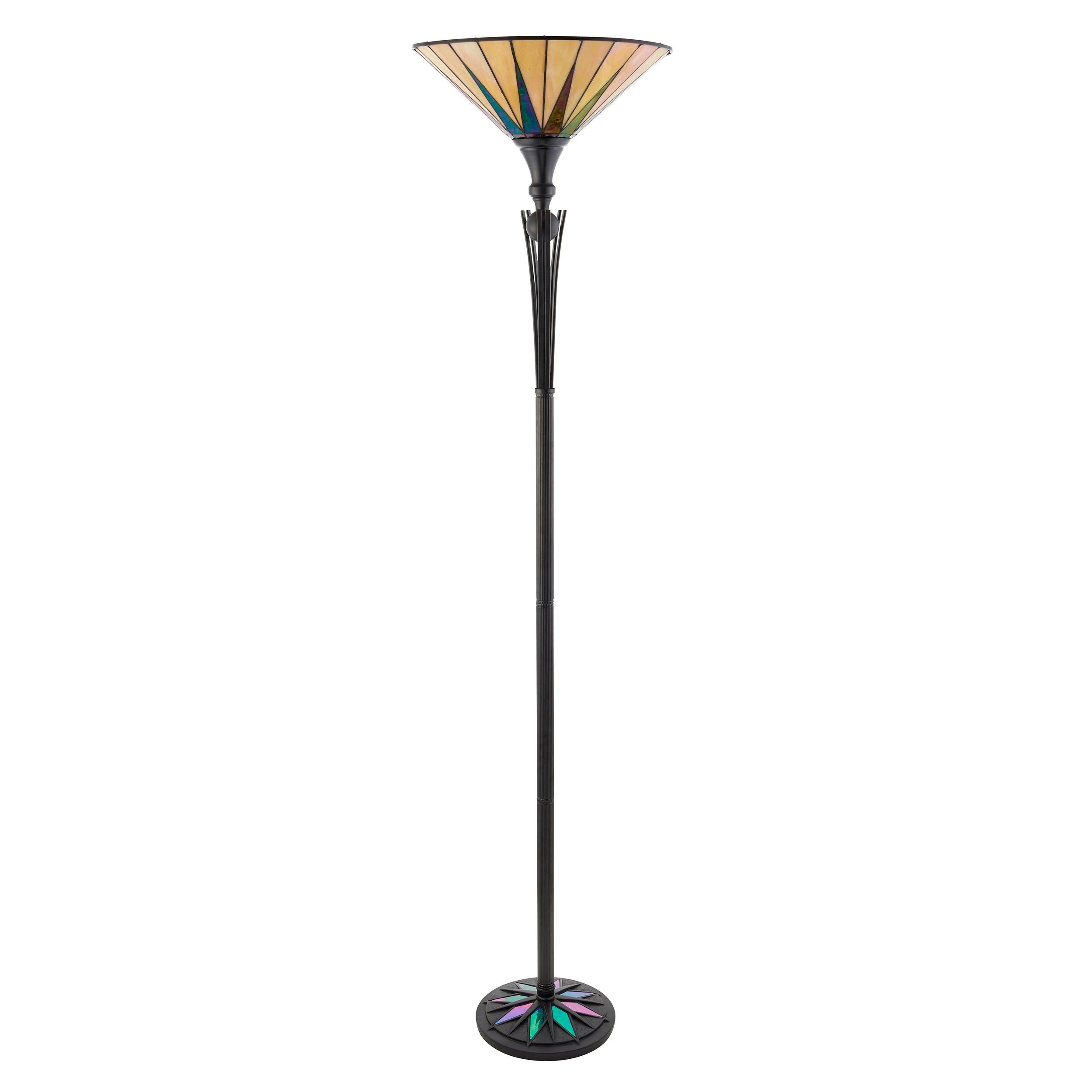 Lampada da Terra Tiffany Dark Star Uplighter Interiors 1900