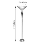 Lampada da Terra Tiffany Dark Star Uplighter Interiors 1900