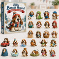 🔥🎁Calendario dell'Avvento Basset Hound Sciocco 2026 - Countdown Festivo di 24 Giorni