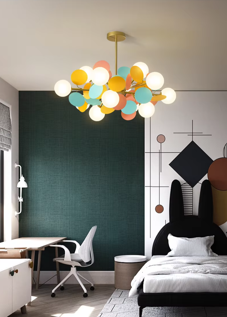 NatureGlow Lampadario a Rami Colorati