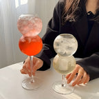 Set di 2 Bicchieri in Vetro a Forma di Sfera – Eleganti e Decorativi | Perfetti per la Casa e Occasioni Speciali