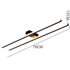 Arisha Minimalista LED Plafoniera Metallo Nera/Bianco Doppia Linea Soggiorno/Camera da Letto