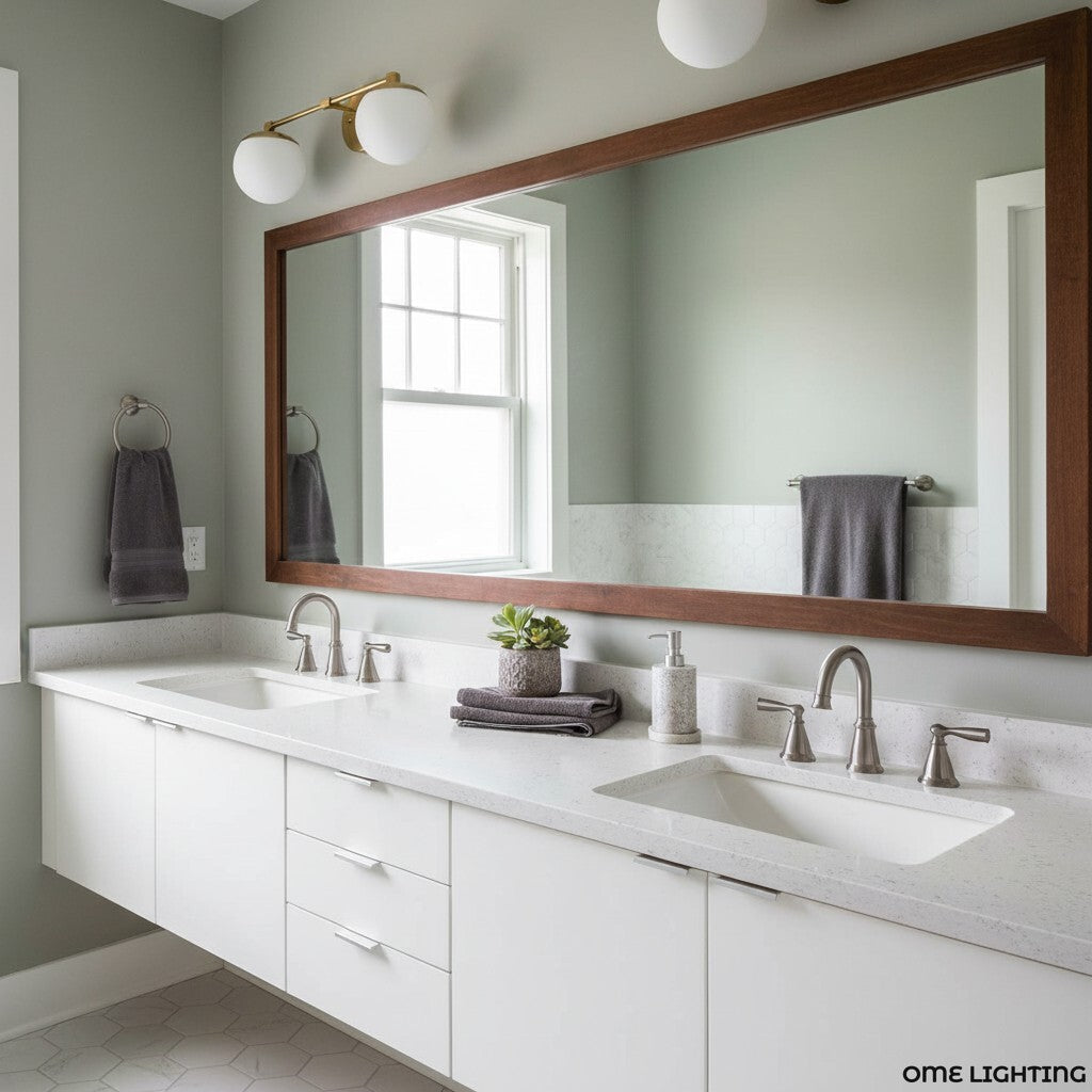 Applique da Bagno in Vetro Latte e Ottone