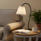 Lampada da Tavolo con Paralume in Lino Ottone