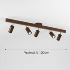 Spot da soffitto in legno massello – Regolabile, Rovere Bianco o Noce