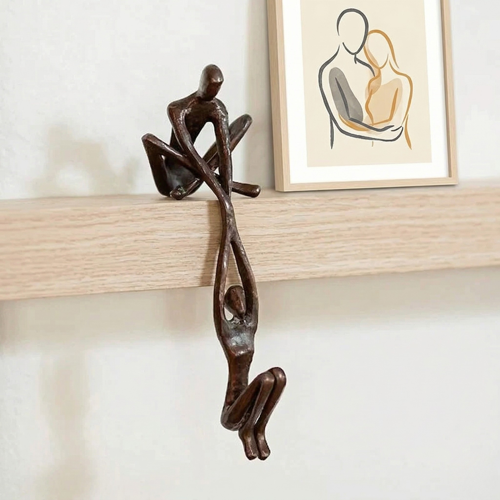 Statua Decorativa Coppia Astratta Amore e Forza Idea Regalo