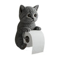Porta Rotolo di Carta Igienica a Forma di Gatto Decorativo in Resina