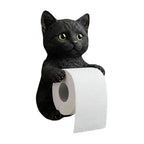 Porta Rotolo di Carta Igienica a Forma di Gatto Decorativo in Resina