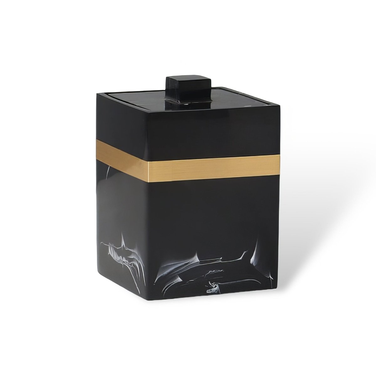 DECORVA – Elegante Vassoio in Marmo Nero per Decorazioni di Lusso per Bagno