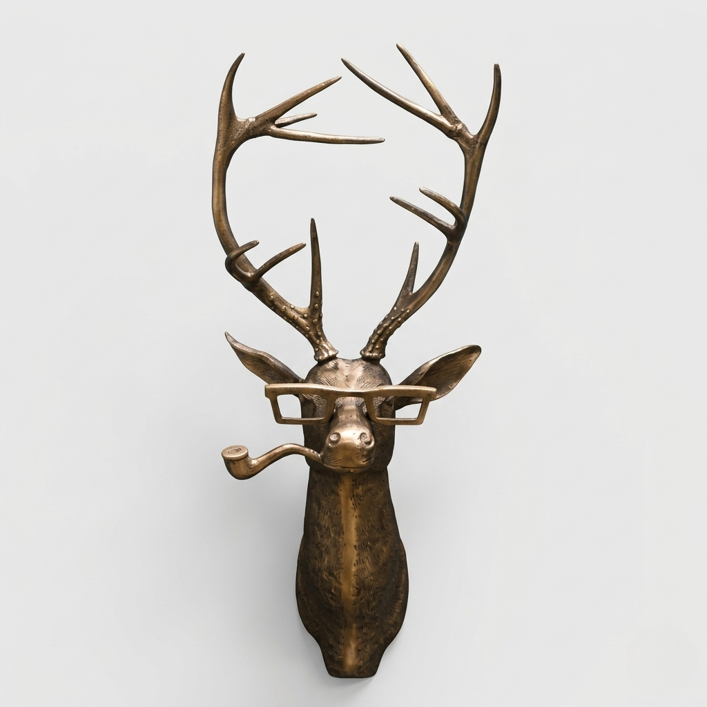 Decorazione da Parete Testa di Animale Design Artistico Vintage