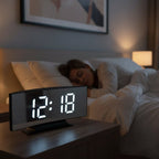 DIGITRACK – Orologio Sveglia Digitale Elegante con Grande Display LED e Design Silenzioso
