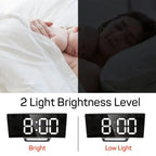 DIGITRACK – Orologio Sveglia Digitale Elegante con Grande Display LED e Design Silenzioso