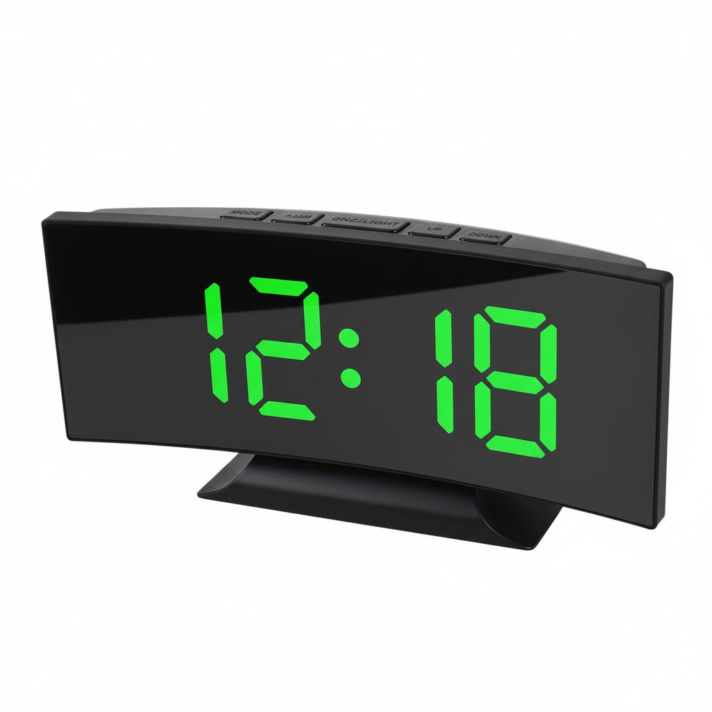 DIGITRACK – Orologio Sveglia Digitale Elegante con Grande Display LED e Design Silenzioso