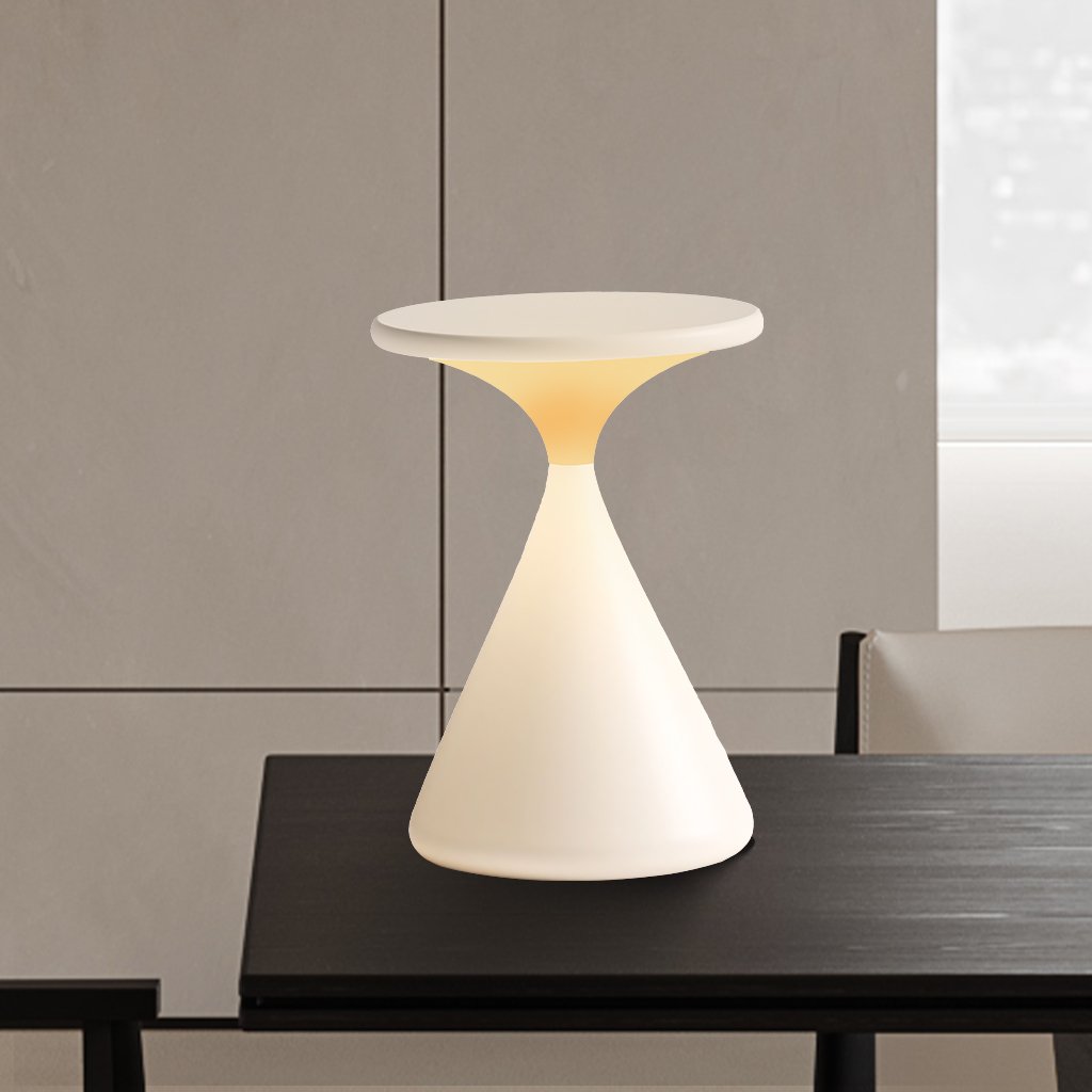 Lampada da tavolo LED dimmerabile senza fili in design a clessidra