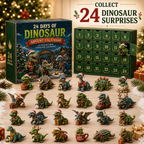 24 Giorni di Avvento di Natale con Dinosauri – 24 Figurine di Dinosauri Collezionabili e Sorprese Festive