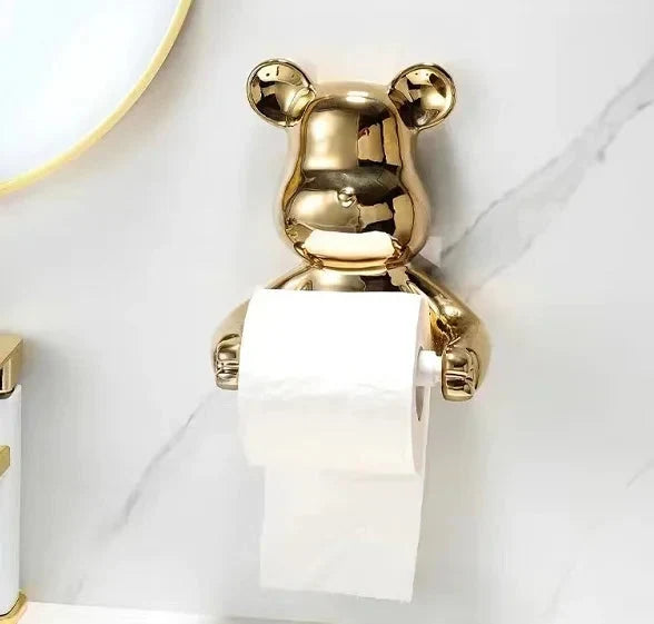 Porta Carta Igienica Design Cane in Resina Senza Perforazione Scatola per Fazzoletti