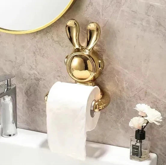 Porta Carta Igienica Design Cane in Resina Senza Perforazione Scatola per Fazzoletti
