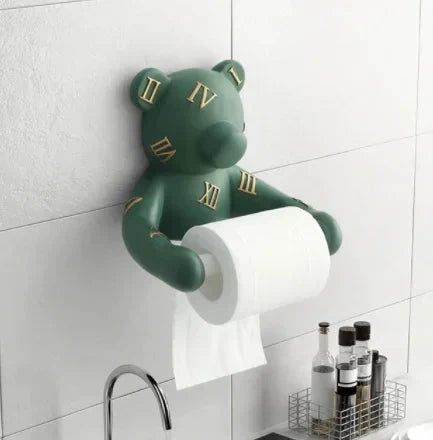 Porta Carta Igienica Design Cane in Resina Senza Perforazione Scatola per Fazzoletti