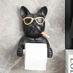 Porta Carta Igienica Design Cane in Resina Senza Perforazione Scatola per Fazzoletti
