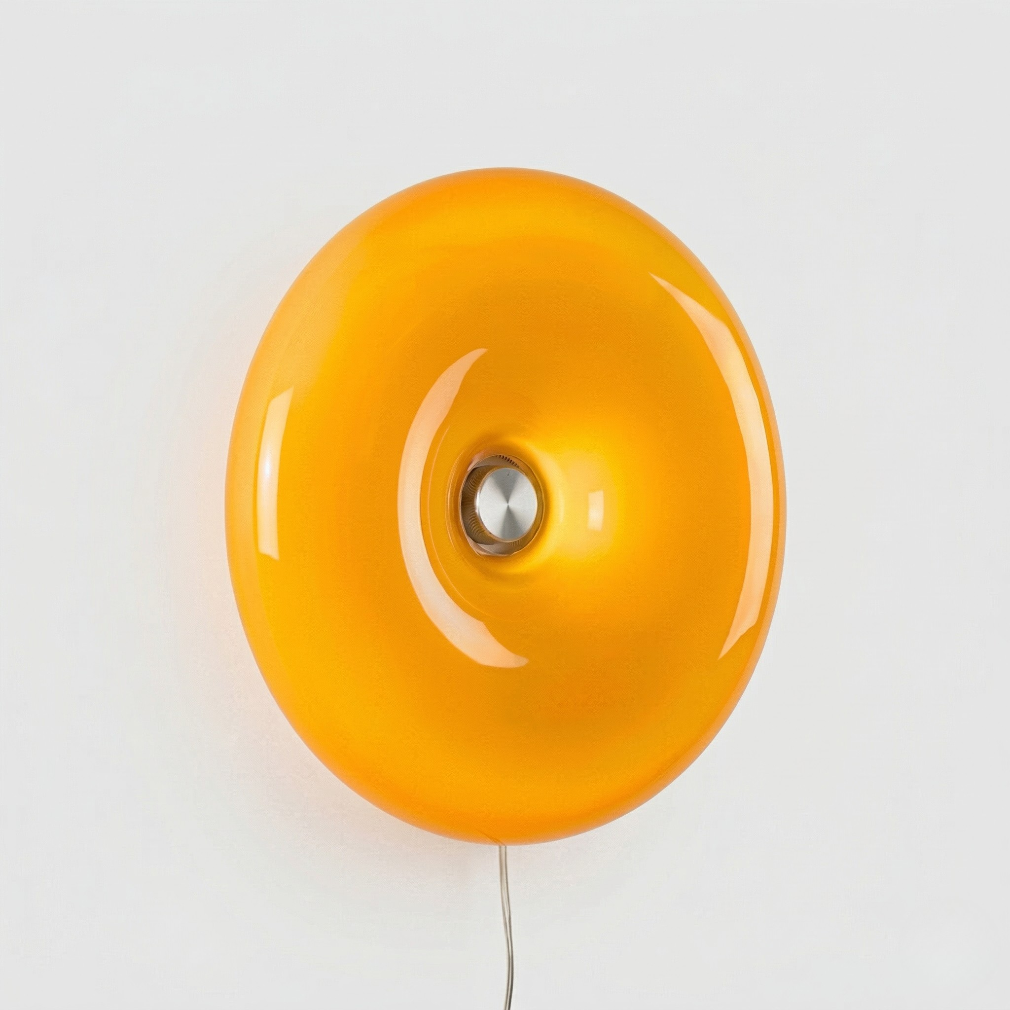 Applique da Parete in Vetro Tondo Dimmerabile Lampada LED Moderna