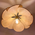 Lampada a sospensione con fiori di tessuto – Illuminazione moderna e decorativa per ambienti domestici