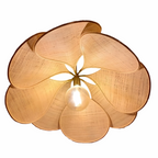 Lampada a sospensione con fiori di tessuto – Illuminazione moderna e decorativa per ambienti domestici
