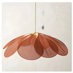 Lampada a sospensione con fiori di tessuto – Illuminazione moderna e decorativa per ambienti domestici
