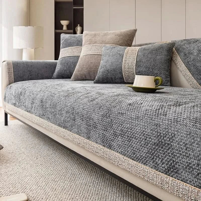 Copertura per Divano Antiscivolo – Copertura in Lino per Protezione e Comfort | Sansoti