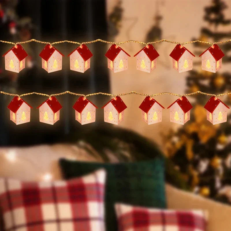 Casette di Natale in Legno con Illuminazione LED – Decorazione Natalizia Decorativa