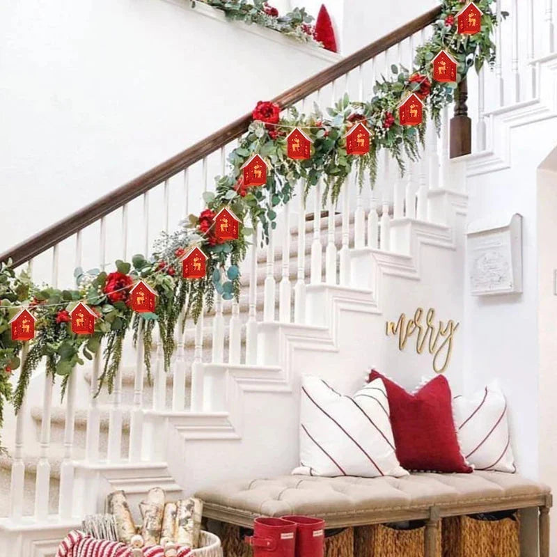 Casette di Natale in Legno con Illuminazione LED – Decorazione Natalizia Decorativa