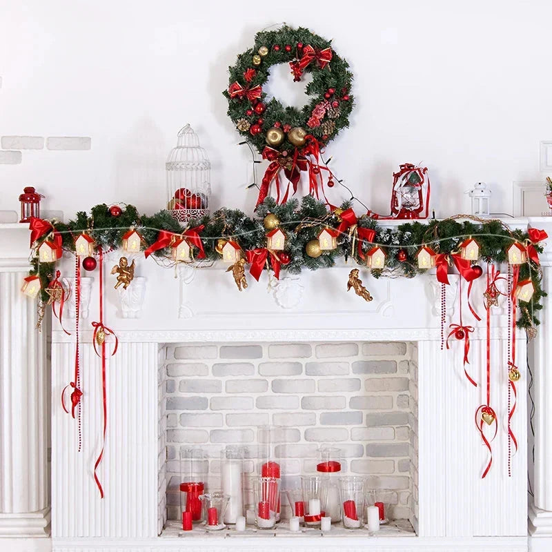 Casette di Natale in Legno con Illuminazione LED – Decorazione Natalizia Decorativa