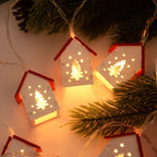 Casette di Natale in Legno con Illuminazione LED – Decorazione Natalizia Decorativa