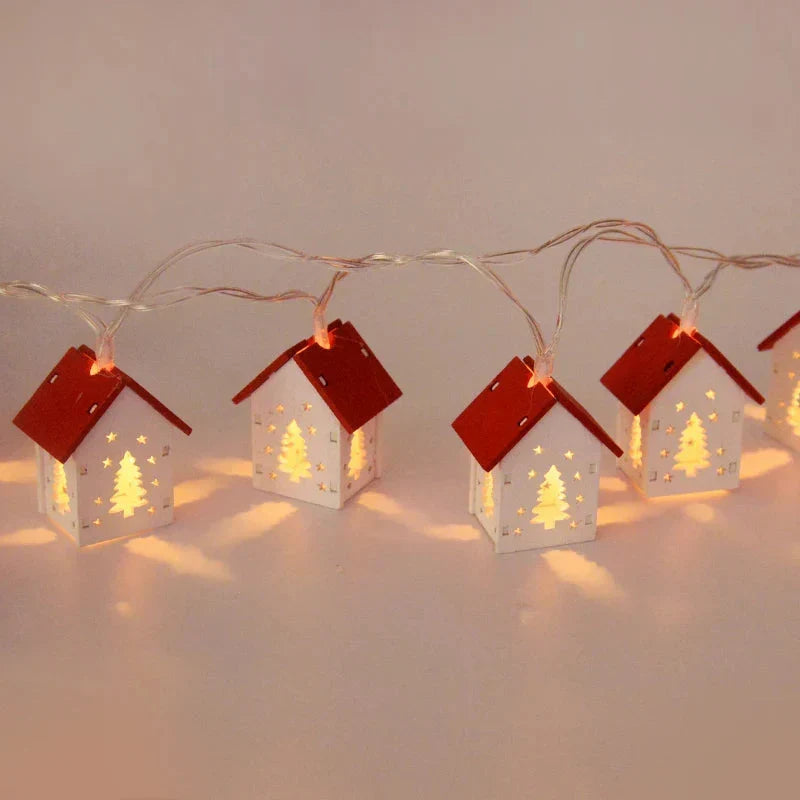 Casette di Natale in Legno con Illuminazione LED – Decorazione Natalizia Decorativa