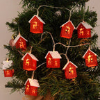 Casette di Natale in Legno con Illuminazione LED – Decorazione Natalizia Decorativa