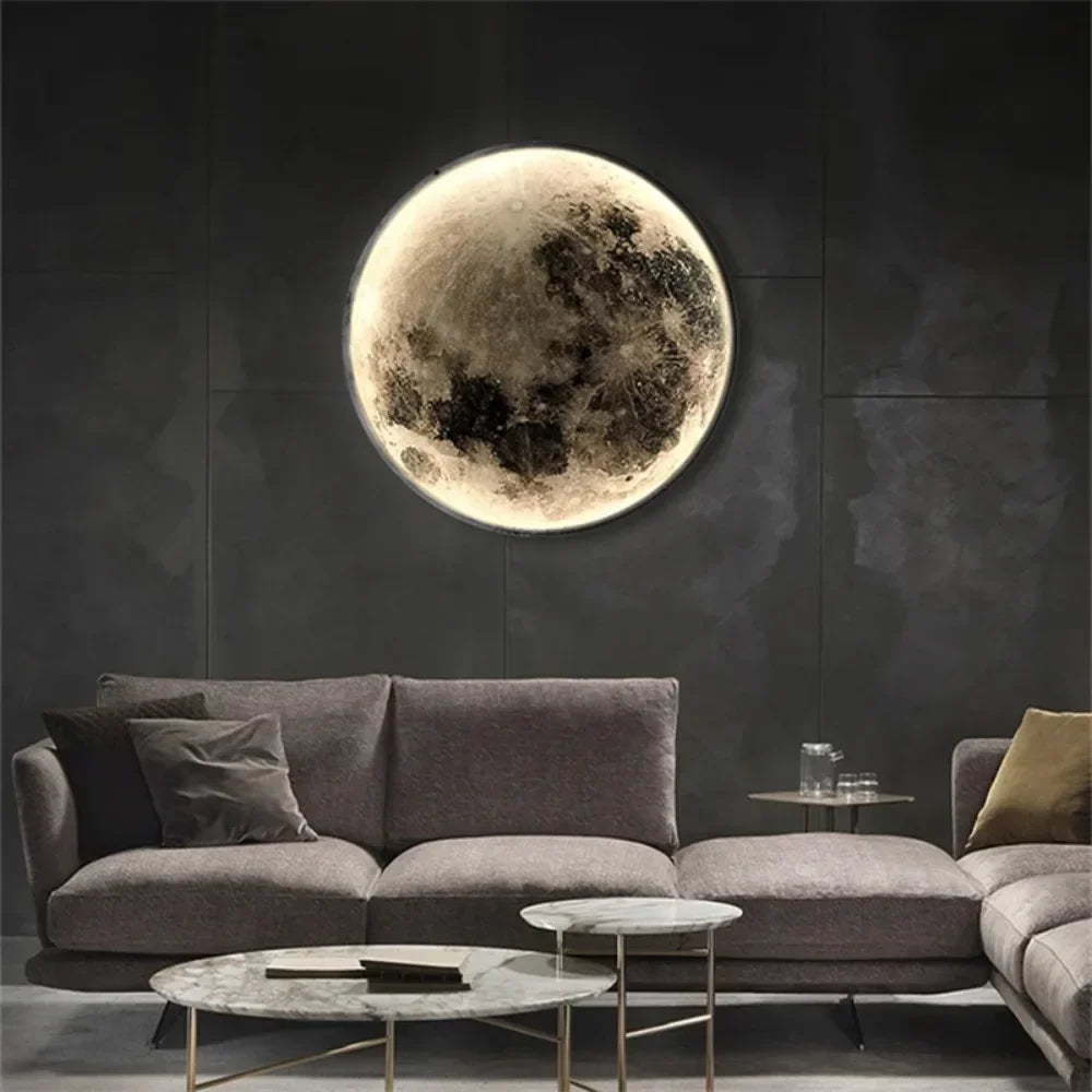 LunaGlow - Lampada da parete a LED minimalista a forma di luna per un'atmosfera accogliente