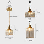 Fatima - Lampada a Sospensione Retro Moderna in Vetro