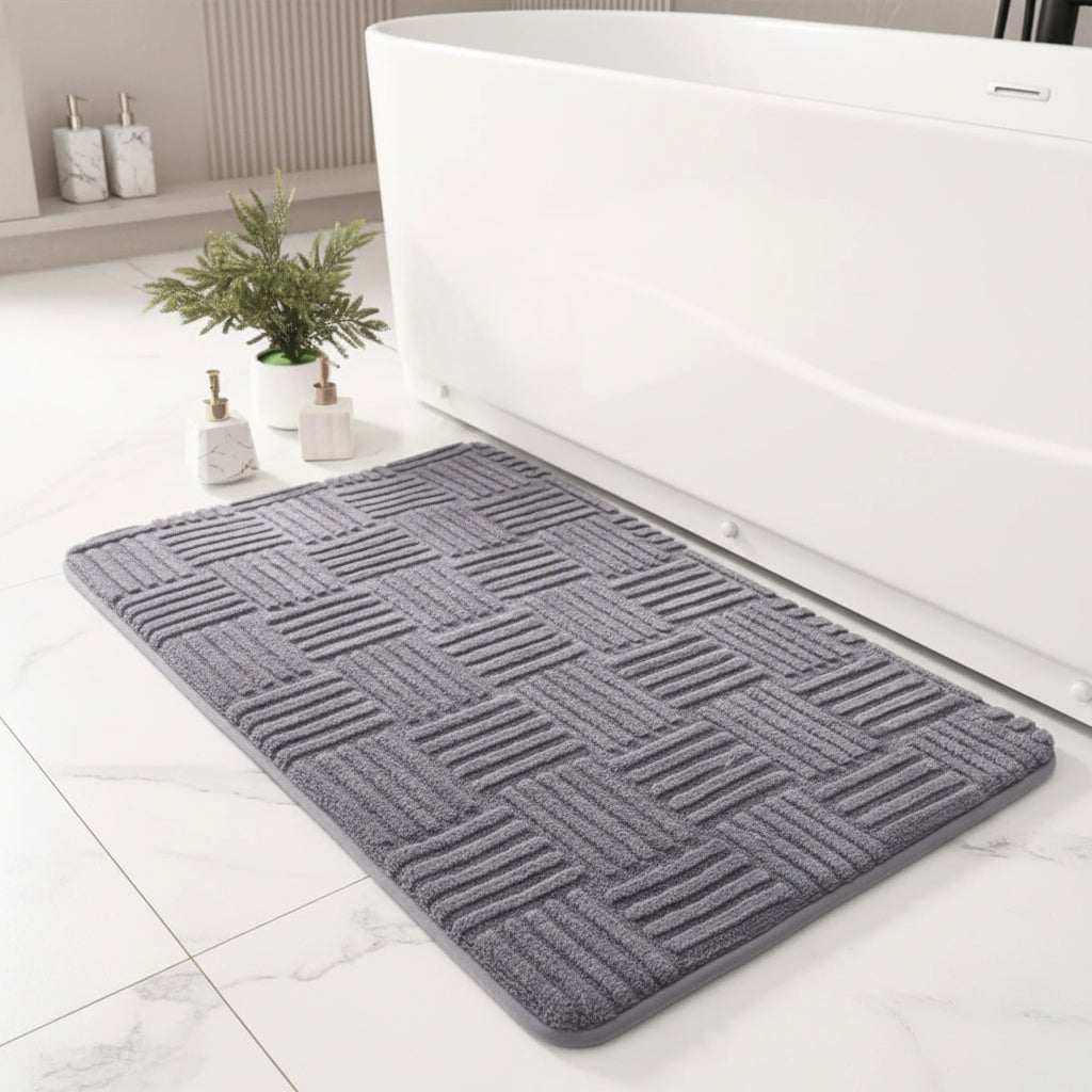 DRYZONE – Tappetino da Bagno Antiscivolo a Strisce Spesse per Sicurezza e Comfort