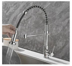 Rubinetto da Cucina DualFlow – Rubinetto in Ottone Nero e Oro con Doppio Beccuccio e Controllo a Leva Singola