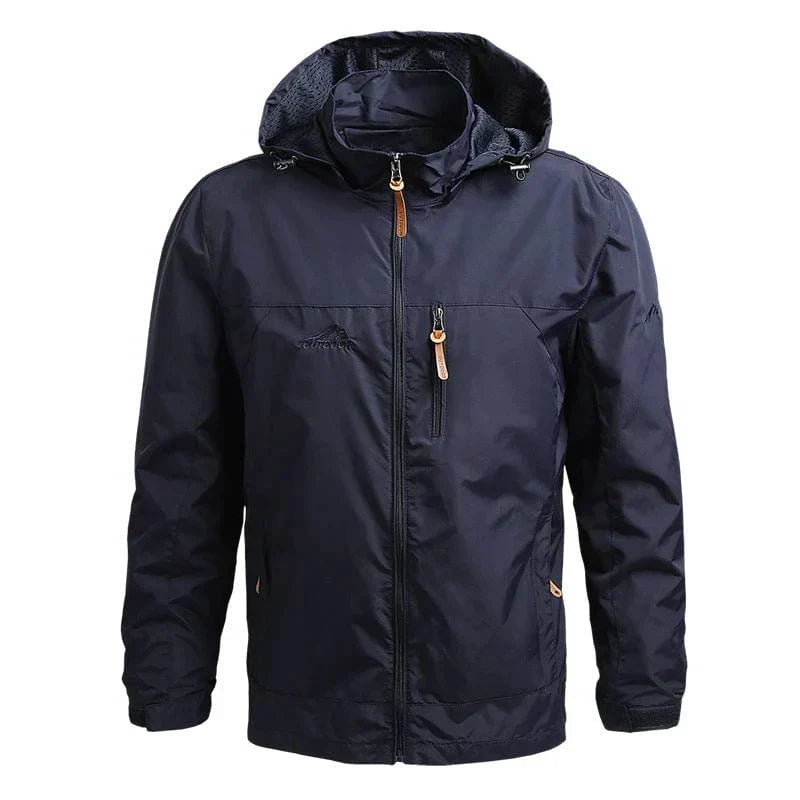 Giacca Impermeabile da Uomo con Cappuccio – Giacca Outdoor Antivento per l'Autunno