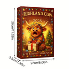HighlandJoy | Calendario dell'Avvento 3D Mucca delle Highlands 2025 Esperienza Natalizia Unica 24 Figure