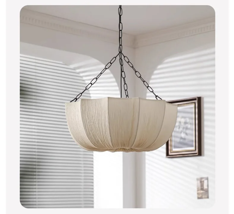 KumoWabi Lampada a Sospensione in Tessuto Giapponese Wabi-Sabi