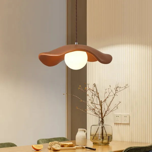 Lampada a sospensione creativa Wabi Sabi per la sala da pranzo con foglie di loto