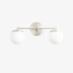 Applique da Bagno in Vetro Latte e Ottone