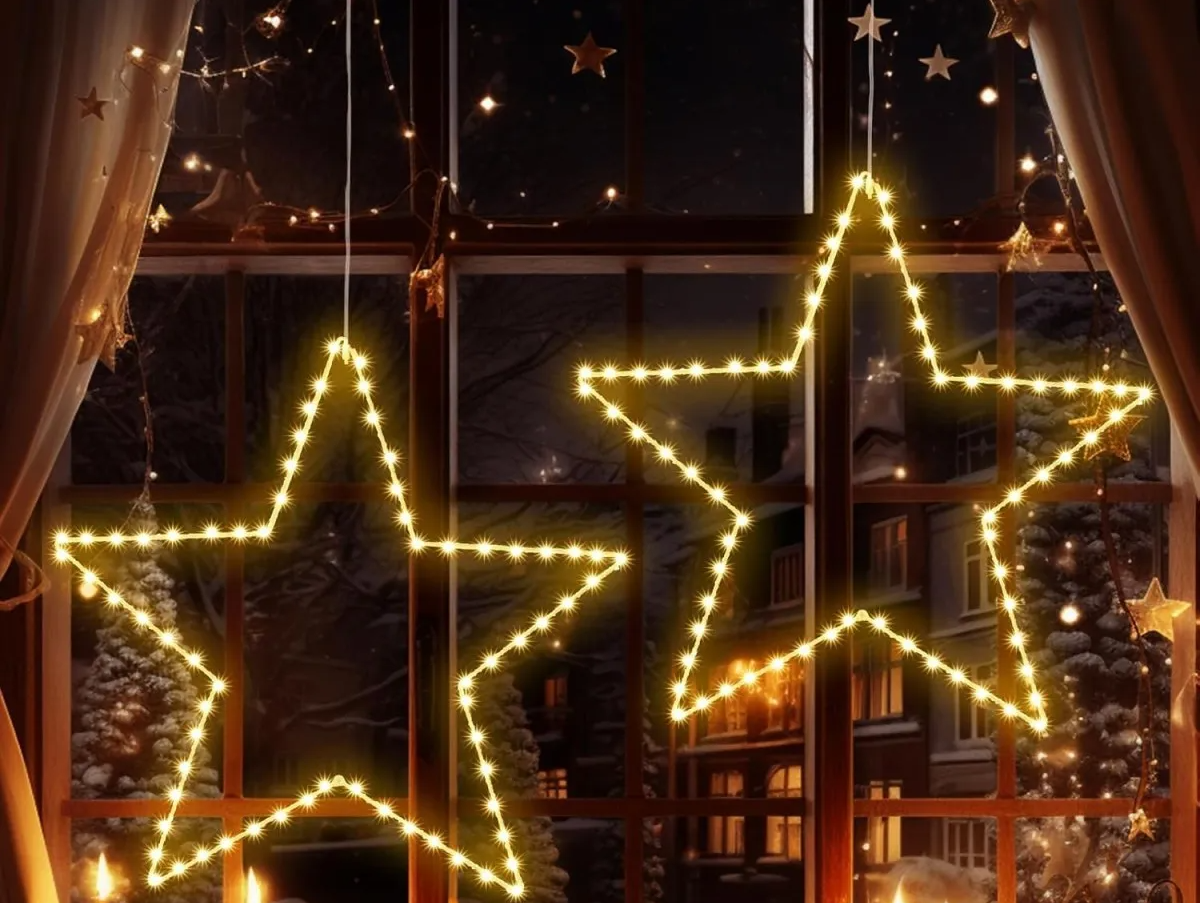 StellaLume Luci Decorativa Natalizie a Forma di Stella