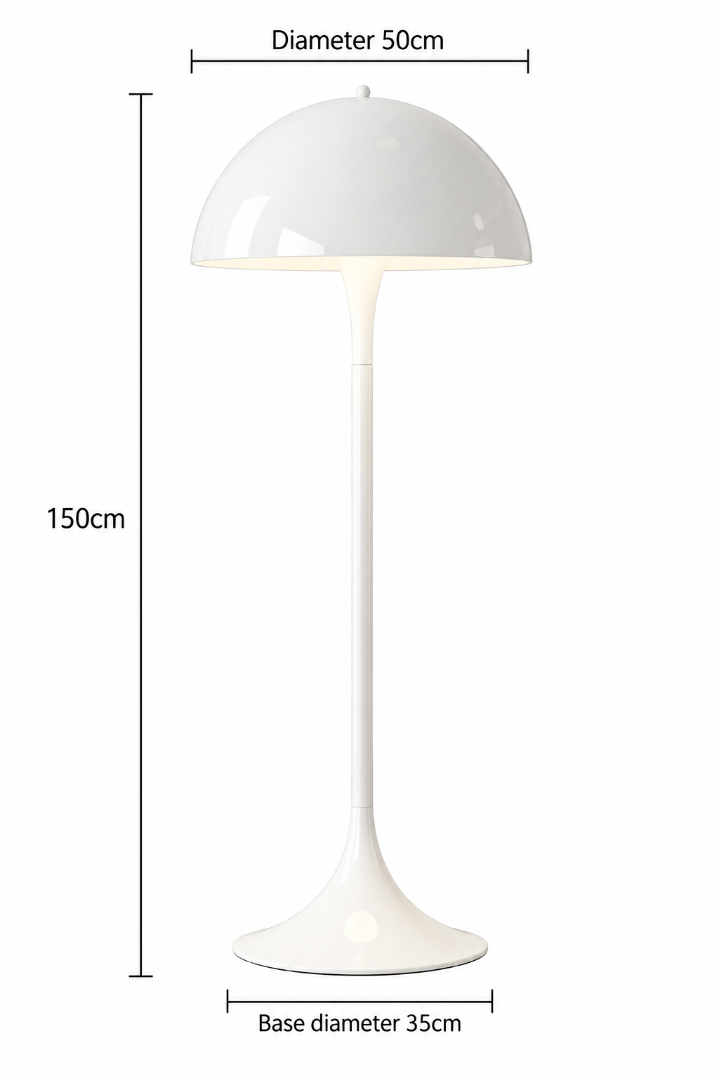 Lampada Panthella – Lampada da Tavolo Champignon di Metà Secolo con Luce Morbida Diffusa