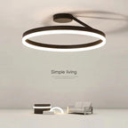 Solen Moderno Lampadario a Soffitto Circolare, Nero e Bianco