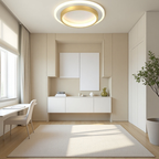 Lampada da soffitto moderna rotonda in metallo e acrilico