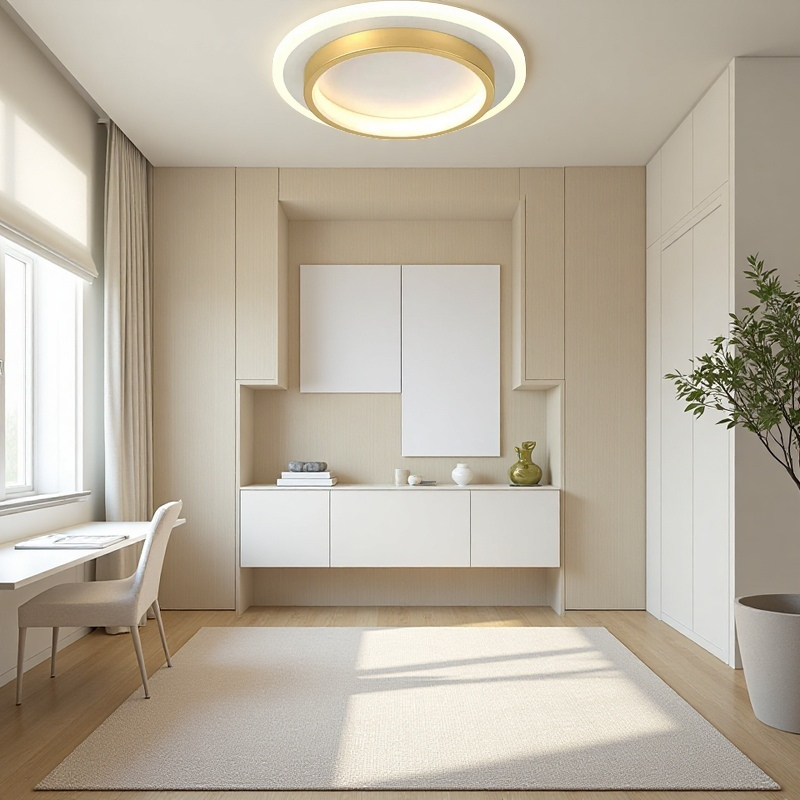 Lampada da soffitto moderna rotonda in metallo e acrilico